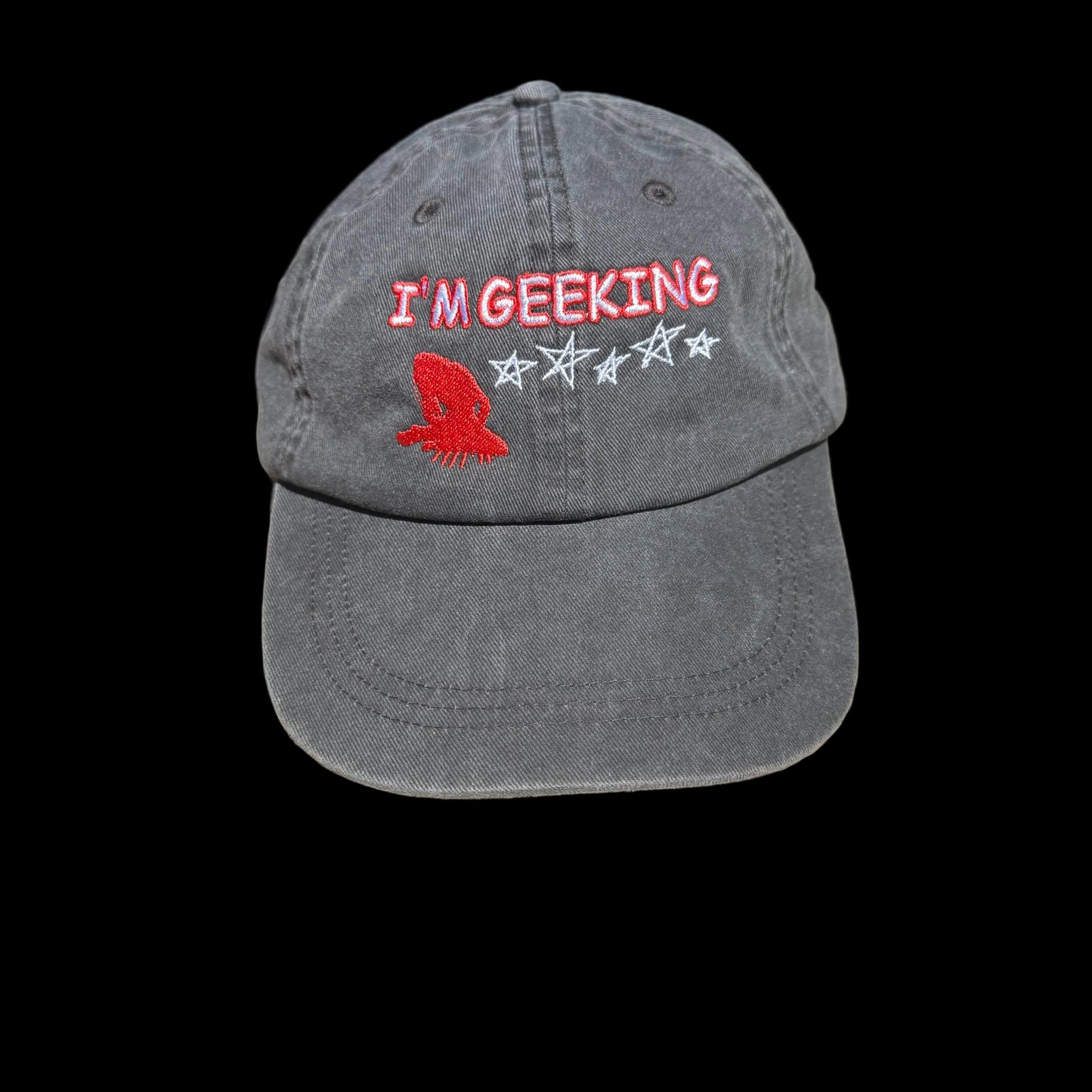 "i'm geeking" cap